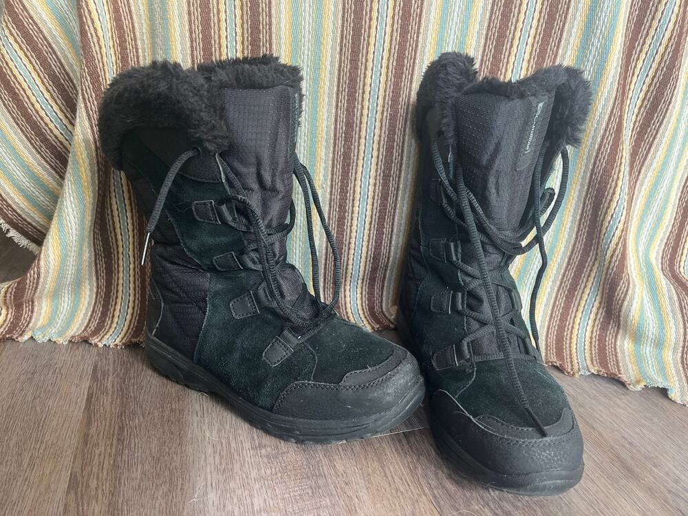 Columbia Womens Ice Maiden Boots Winter Waterproof womens 8 Black